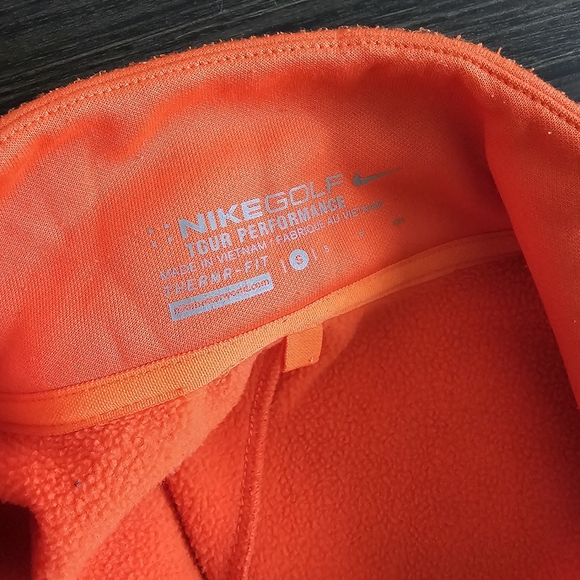Bright orange Nike Golf pullover - Picture 2 of 8